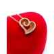 Złoty łańcuszek z zawieszką Serce Diamenty 0,22ct Pr.585 W:3,70gr