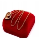 Złoty łańcuszek z zawieszką Serce Diamenty 0,22ct Pr.585 W:3,70gr