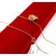 Złoty łańcuszek z zawieszką Serce Diamenty 0,22ct Pr.585 W:3,70gr