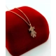 Złoty łańcuszek z zawieszką dziewczynka Diamenty 0,22ct Pr.750 W:3,70gr
