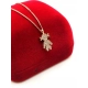 Złoty łańcuszek z zawieszką dziewczynka Diamenty 0,22ct Pr.750 W:3,70gr