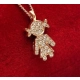 Złoty łańcuszek z zawieszką dziewczynka Diamenty 0,22ct Pr.750 W:3,70gr