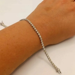 Złota bransoletka Tenisówka Diamenty 54szt 2,57ct Pr.750 W:7,72gr 18cm