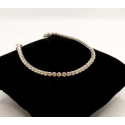 Złota bransoletka Tenisówka Diamenty 54szt 2,57ct Pr.750 W:7,72gr 18cm