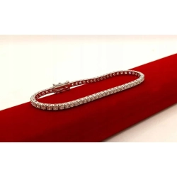 Złota bransoletka Tenisówka Diamenty 54szt 2,57ct Pr.750 W:7,72gr 18cm