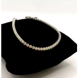 Złota bransoletka tenisówka Brylanty 54szt 2,70ct Pr.750 W:8gr 18,5cm