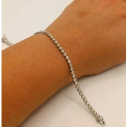 Złota bransoletka tenisówka Brylanty 54szt 2,70ct Pr.750 W:8gr 18,5cm