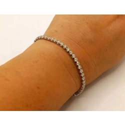 Złota bransoletka tenisówka Brylanty 54szt 2,70ct Pr.750 W:8gr 18,5cm