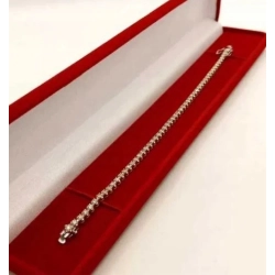 Złota bransoletka tenisówka Brylanty 54szt 2,70ct Pr.750 W:8gr 18,5cm