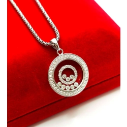 Złoty naszyjnik Tańczące Diamenty 56szt 0,40ct Pr.750 W:8,30gr 50cm