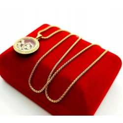 Złoty naszyjnik Tańczące diamenty 0,41ct Pr.750 W:11,40gr Dł:50cm