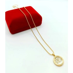 Złoty naszyjnik Tańczące diamenty 0,41ct Pr.750 W:11,40gr Dł:50cm