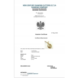 Złoty naszyjnik Tańczące diamenty 0,41ct Pr.750 W:11,40gr Dł:50cm