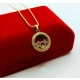 Złoty naszyjnik Tańczące diamenty 0,35ct Pr.750 W:7,70gr Dł:50cm