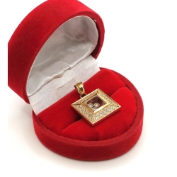 Złota zawieszka wisiorek Tańczące Diamenty 0,24ct Pr.750 W:4,10gr