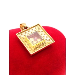 Złota zawieszka wisiorek Tańczące Diamenty 0,24ct Pr.750 W:4,10gr