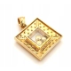 Złota zawieszka wisiorek Tańczące Diamenty 0,24ct Pr.750 W:4,10gr