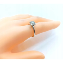 Złoty pierścionek z dużym Brylantem 1,60ct Pr.585 W:2,43gr Roz.13