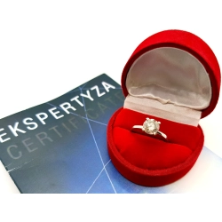 Złoty pierścionek z dużym Brylantem 1,60ct Pr.585 W:2,43gr Roz.13