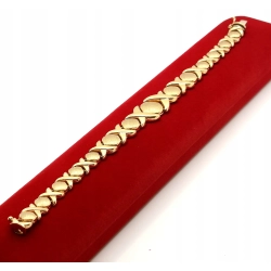 Złota bransoletka damska szeroka Pr.585 w: 15,90gr Dł:19cm