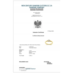 Złoty pierścionek z Diamentem 0,39ct Pr.585 W:2,50gr Roz.14