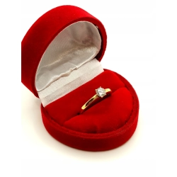 Złoty pierścionek z Diamentem 0,39ct Pr.585 W:2,50gr Roz.14