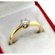 Złoty pierścionek z Diamentem 0,39ct Pr.585 W:2,50gr Roz.14