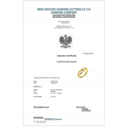 Złoty pierścionek z Diamentem 0,315ct Pr.585 W:4,02gr Roz.14
