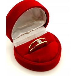 Złoty pierścionek z Diamentem 0,315ct Pr.585 W:4,02gr Roz.14