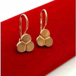 Złote kolczyki wiszące Pr.585 W:3,85gr Dł:2,1cm