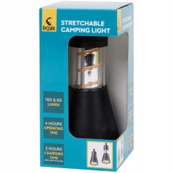 Wielofunkcyjna lampa kempingowa Froyak Ø 78,5 cm | 60-100 lumenów CZARNA