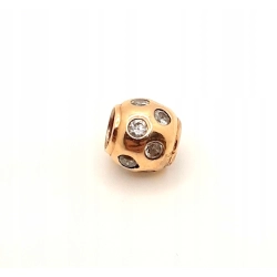 Złota zawieszka charms z cyrkoniami PR.585 W:1,15gr InterSKLEP