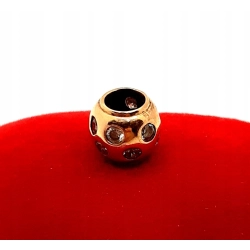 Złota zawieszka charms z cyrkoniami PR.585 W:1,15gr InterSKLEP