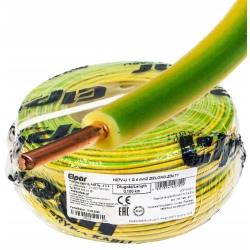 Przewód kabel drut DY 4 mm ż-o żółto-zielony CU 100m