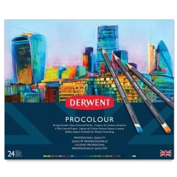 Kredki Derwent Procolour 24 szt. OPIS- BRAK 1 KREDKI SZAREJ!!