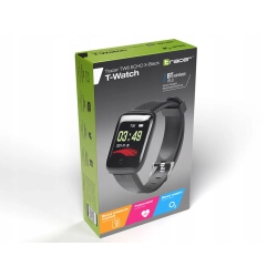 TRACER SMARTWATCH T-WATCH ZEGAREK OPASKA SPORTOWA NOWA czarna