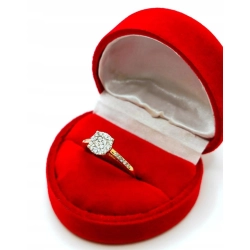Złoty pierścionek z Diamentami 0,30ct Pr.585 w:1,98gr roz.14 InterSKLEP