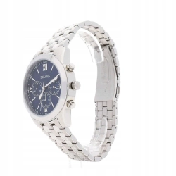 Bulova Classic Chronograph blue dial zegarek męski 96A174 NOWY FOLIA