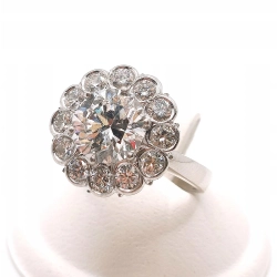 Platynowy pierścionek z Diamentami 3,31ct Roz.12,5 InterSKLEP