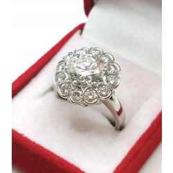 Platynowy pierścionek z Diamentami 3,31ct Roz.12,5 InterSKLEP