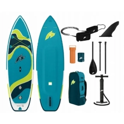 DESKA SUP F2 DWUKOMOROWA POMPOWANA STAND UP PADDLE AKCESORIA ZESTAW 305cm