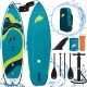 DESKA SUP F2 DWUKOMOROWA POMPOWANA STAND UP PADDLE AKCESORIA ZESTAW 305cm