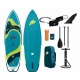 DESKA SUP F2 DWUKOMOROWA POMPOWANA STAND UP PADDLE AKCESORIA ZESTAW 305cm