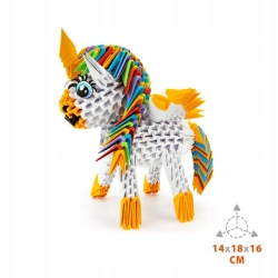 Papier do Origami 3D Jednorożec zestaw kreatywny