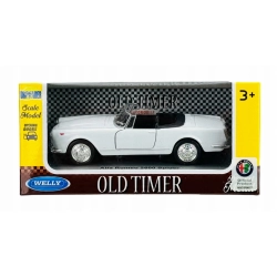 WELLY OLD TIMER 1960 ALFA ROMEO SPIDER 2600 BIAŁY 1:34 NOWY MODEL METALOWY