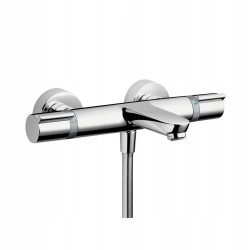 Bateria wannowo-prysznicowa Z termostatem ścienna Hansgrohe l srebrny