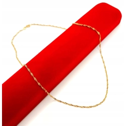 Złoty łańcuszek Singapur pr.750 W:2,75gr Dł:46,5cm InterSKLEP