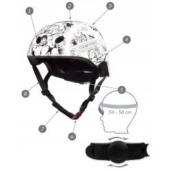 Kask Dziecięcy sportowy okrągły na Rower Rolki Regulowany 52-56cm SPIDERMAN