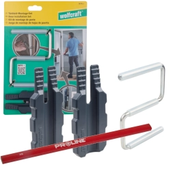 WOLFCRAFT Zestaw do montażu skrzydła drzwiowego 3674000