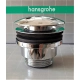 Korek z przelewem automatyczny okrągły Hansgrohe CHROM